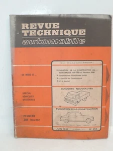 PEUGEOT 204 (66-67) (VW 1500 1600 Karmann Ghia) - Revue Technique Automobile 254 - Picture 1 of 3
