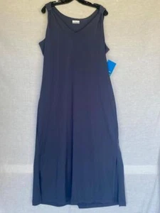 1X Neu mit Etikett Columbia blau OmniFreeze OmniWick ärmellos Chill River Midi Kleid Neu - Bild 1 von 3