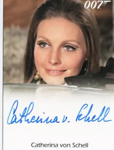 James Bond 50th Anniversary Series 1 Autograph Card Catherina Von Schell Nancy - Picture 1 of 1
