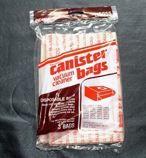 5055 Kenmore Canister 3 Bags Vacuum Cleaners Sears Genuine Disposable Paper