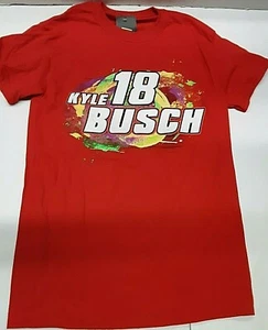 Kyle Busch #18 MM's Red Two Sided Nascar T-shirt, Large - Picture 1 of 4