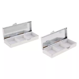 2x Pillendose Metall Pillenbox Tablettenbox Pillenetui & 3 Fächer, aus Edelstahl - Bild 1 von 7
