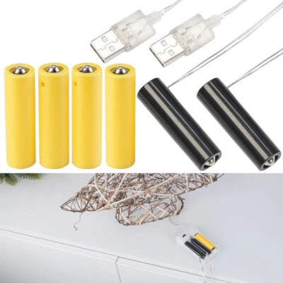 revolt 4er-Set Universal-USB-Batterie-Adapter, ersetzt 12 AA-Batterien - Bild 1 von 4