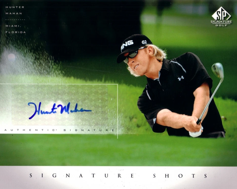 Hunter Mahan certified signed autographed 2004 SP Signature Golf 8x10 photo card - Image 1 of 1