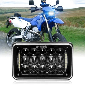 For Suzuki DRZ400SM DRZ400E DRZ250 4X6" Square LED Headlight Halo Angel Eye DRL - Picture 1 of 15