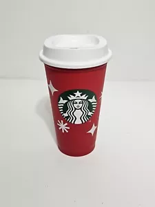 Starbucks Cup 2013 Reusable 16oz Holiday Plastic with Lid Christmas Red - Picture 1 of 10