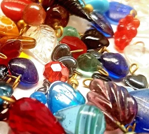 Jewelry Making Lot - 100x Beads Drop Dangle Glass charms bead lots mixed - Picture 1 of 2