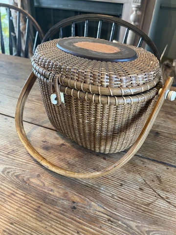 Vintage Antique Nantucket Basket Handbag Cover