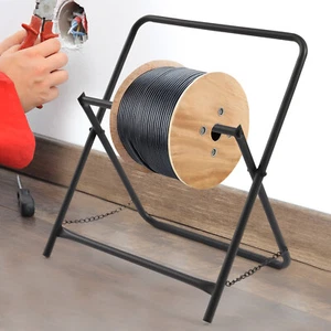 Foldable Wire Spool Rack Cable Caddy Wire Spool Dispenser Cable Holder HeavyDuty - Picture 1 of 15