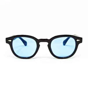 Johnny Depp Sonnenbrille Unisex schwarz mit blauen Gläsern PIFWEAR Depp 44 1000-11 - Bild 1 von 4