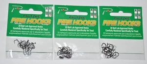3 packs pautzke fire hooks size 14 trout 20 per pack dough bait salmon eggs etc. - Picture 1 of 3