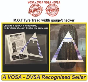 TYRE TREAD WIDTH GAUGE CHECKER. MOT. MOT SIGNS. MOT SIGN PACK. TYRE DEPTH. PCL. - Picture 1 of 8