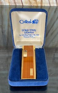 Vintage COLIBRI Solid State Electronic Whisper Lighter With Case Made in Japan