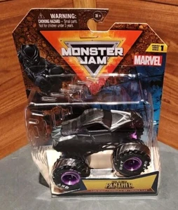 NUOVO 2024 MONSTER JAM MARVEL PANTHER NERO 1:64 MONSTER TRUCK DI SPINMASTER - Foto 1 di 9