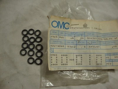 NOS OMC sterndrive 914323 Valve stem seal Lot QTY.14 1988-1993 3.0 4.3 5.0 5.7 - Image 1 of 3