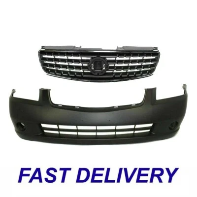 Nuevo juego de 2 cubiertas de parachoques delanteras imprimadas y rejilla para Nissan Altima 2005-2006 Foto 1 de 4