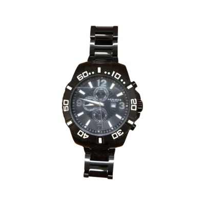 Мужские кварцевые часы Akribos AK671BK черные нержавеющая сталь - Изображение 1 из 4