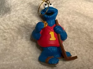 Sesame Street COOKIE MONSTER Hockey Player Christmas Ornament - Picture 1 of 5