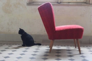 Super Vintage Danish Bedroom Chair with a great shape 1960's - Picture 1 of 5