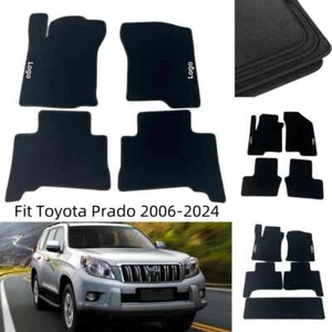 Fit Toyota Prado 2006-2024 Car Floor Mats Custom Auto Black Carpets Anti-Slip - Foto 1 di 18