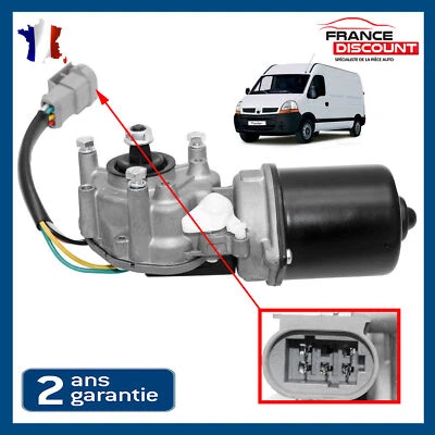 MOTEUR D ESSUIE GLACE AVANT POUR RENAULT MASTER II de 1997 à 2010 = 7701050898 - Photo 1/4