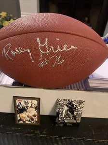 ROSEY GRIER  and DEACON JONES RAMS SIGNED AUTOGRAPHED Football HOF Rare - Picture 1 of 6
