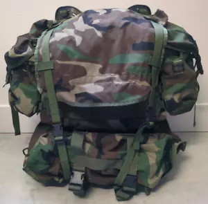 Paquete completo militar de EE. UU. MOLLE II marco sostenimiento piezas mochila bosque camuflaje - Imagen 1 de 14