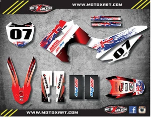 Custom Graphics Kit For Honda CRF 125 2013 - 2018 AUSSIE PRIDE STYLE stickers - Picture 1 of 2