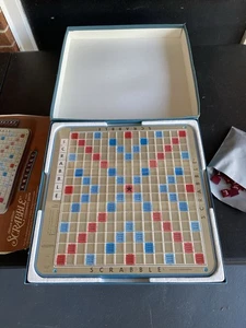 Scrabble Deluxe Edition Turntable Board Game Selchow and Righter 1977 - Picture 1 of 8