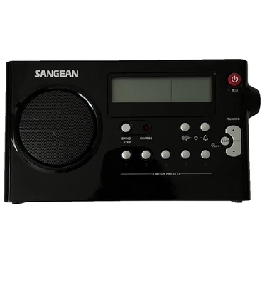 Radio Reloj Recargable Portátil Digital Sangean PR-D7 AM/FM Negro Probado Foto 1 de 4