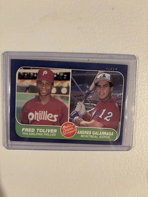 1986 Fleer - Andres Galarraga, Freddie Toliver #647 (RC) - Image 1 of 2