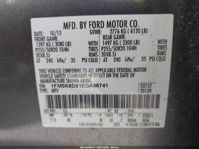 Conjunto de filtro de aire usado se adapta a: Ford Explorer 2014 3,5 L sin turbo grado A Foto 1 de 4