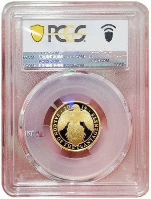 2019 1/4 Oz GOLD £25 UK Queen Beast FALCON PCGS PR70DCAM Proof Coin. - Image 1 of 4