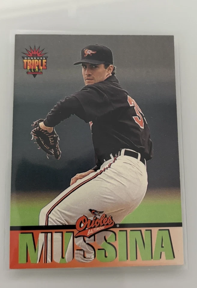 1994 Donruss Triple Play Mike Mussina #157 HOF Baltimore Orioles Baseball Card - Image 1 of 2