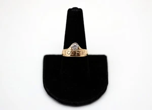 14K Gelbgold 0,50ct Solitär Diamant Ring Korinther 13 Gravur 5,8gtw Gr. 9 - Bild 1 von 7