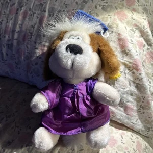 Vintage 1988 Applause Graduation Plüsch The Big Bad Grad blauer Hut Hund - Bild 1 von 24