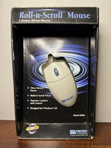 Micro Innovations PS/2 Optical Scroll Mouse Model PD430P NEW OLD STOCK (NOS) - Picture 1 of 4