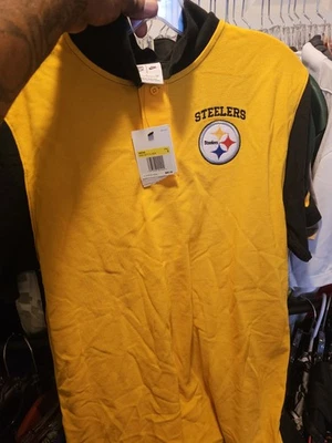 Polo de golfe Nike Pittsburgh Steelers NFL Team Apparel masculino logotipo pequeno $80 MSRP - Imagem 1 de 2