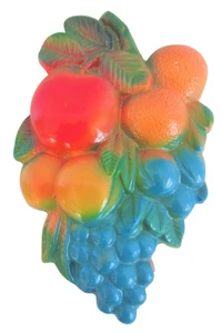 PLACA DE COCINA COLGANTE DE PARED VINTAGE COLORIDA MANOJO DE YESO/TIZA DE FRUTAS - Imagen 1 de 4