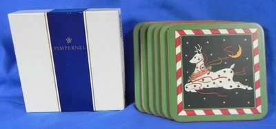 Juego de 6 Posavasos de Vacaciones Pimpinela "Candy Sticks", Cuadrados de 4-1/8", en Caja Exc. Foto 1 de 4