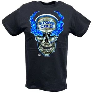 WWE Stone Cold Steve Austin Smoking Blue Skull Black T-Shirt - Bild 1 von 5