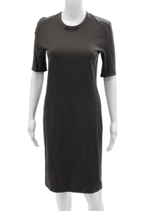 3.1 Phillip Lim Womens Short Sleeve Zippered Pencil Dress Gray Size 4 - Picture 1 of 6