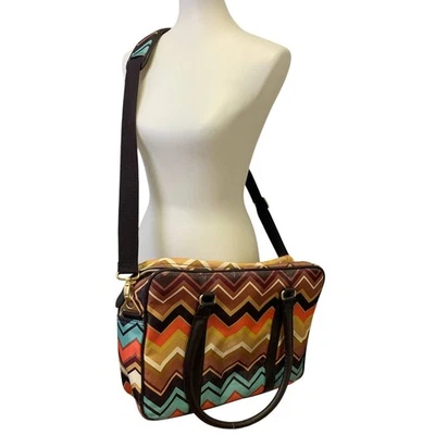 Missoni for Target Chevron Stripe Crossbody Shoulder Bag Purse Lots of Pockets - Image 1 of 4