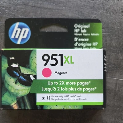 HP 951XL Magenta High-Yield Ink Cartridge CN047AN Exp 11/2022 - Image 1 of 2