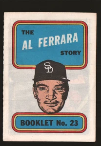 1970 Topps Booklets #23 - Al Ferrara - San Diego Padres  70-119 - Picture 1 of 2