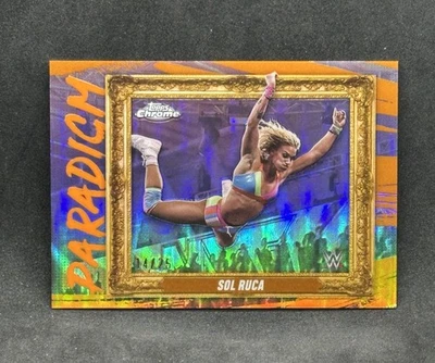 2025 Topps Chrome WWE Sol Ruca Paradigm Orange Refractor /25 #PAR-SOL - Image 1 of 2