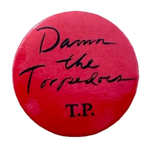 Vintage 1979 TOM PETTY promo Pinback Button Damn The Torpedoes Heartbreakers - Picture 1 of 4
