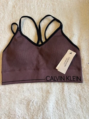 Calvin Klein Performance  Sports Bra Size Large Low Impact Removable Cups New L - Image 1 of 2