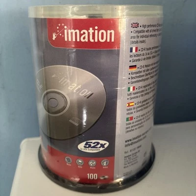 100 High Perform CD-R 1x-52x Recordable Media Music Data Photo Video 700mb 80min - Image 1 of 4