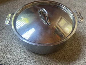 All-Clad MetalCrafters 8 Quart Stock Pot With Lid Stainless Steel MC2 - Picture 1 of 4